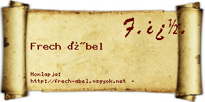 Frech Ábel névjegykártya