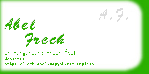 abel frech business card